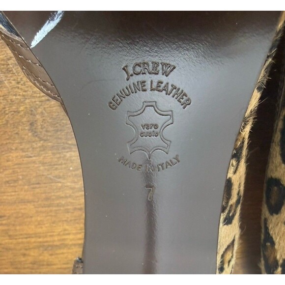 Leopard Print J.Crew Collection Calf Hair Pumps Size 7 Cheetah Made In Italy - Picture 6 of 6
